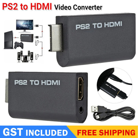 New PS2 to HDMI Video Converter Composite AV to HDMI PlayStation 2 HD Adapter