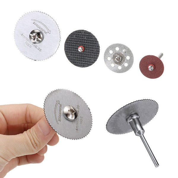 Mini Diamond Cutting Discs HSS Wheel Blades Set Drill Bit Dremel Rotary+Tool AU