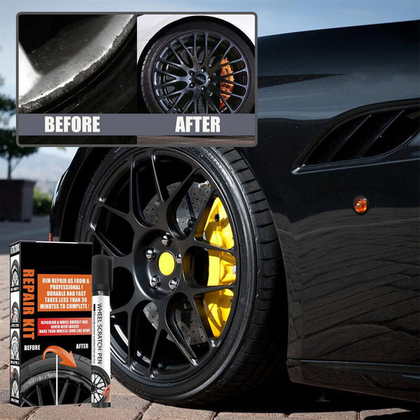 Universal Black Wheel Scratch Repair Touch Up Kit Car Rim Scratch Repair Kit NEW