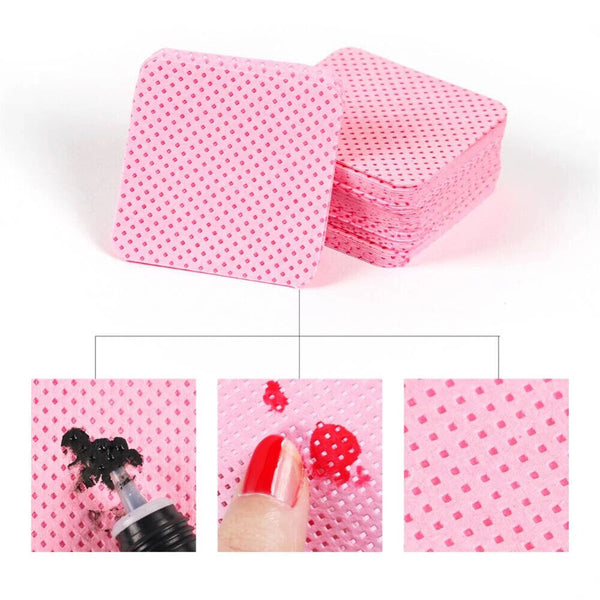 UP 1000 Lint Free Wipes Nail Polish Remover Pad Manicure Pedicure Cleaning Tool