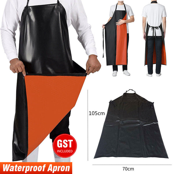 Waterproof Apron PVC Apron Chef Butcher Work Heavy duty Royal Black