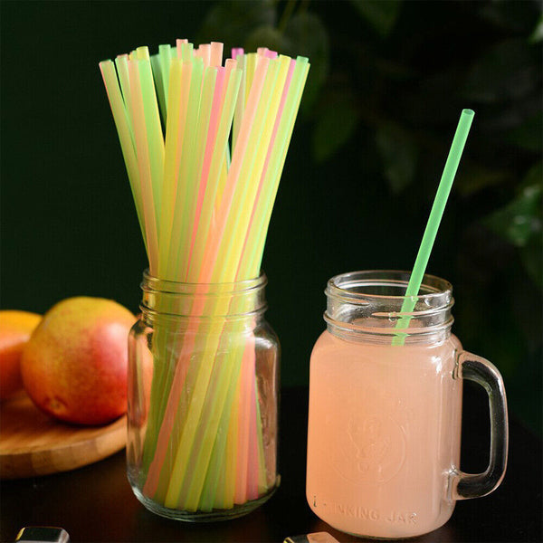 UP1000Straw BPA-Free Bendable Disposable Drinking Plastic Party Straw Multicolor