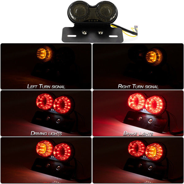 Universal Motorcycle 40 LED Rear Tail Light Motorbike Twin Brake Indicator Lamp