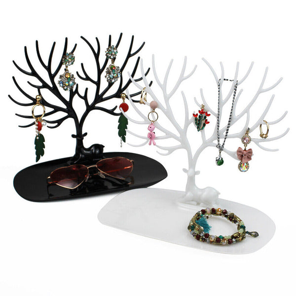 Necklace Ring Earring Deer Tree Stand Holder Show Rack Jewelry Display Organizer