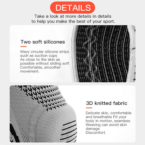 Knee Brace Knee Compression Sleeve Professional Sports Silicone Knee Support