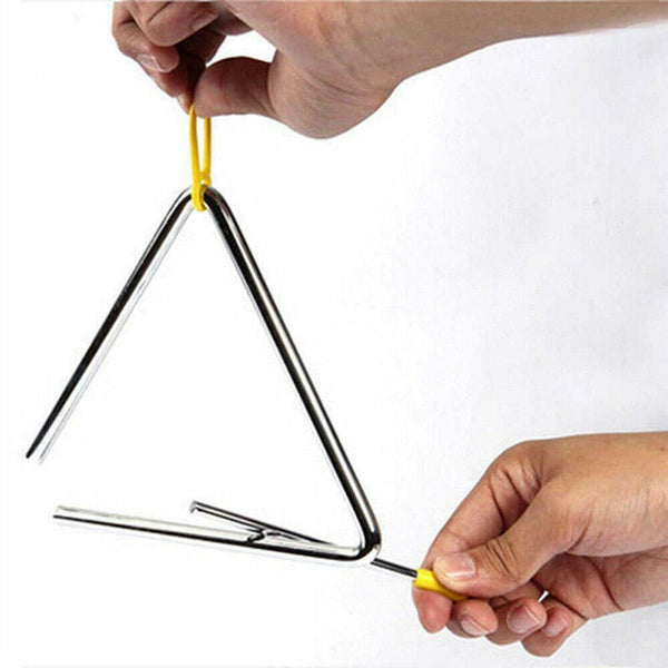 1/2 Kids Alloy Musical Triangle With Striker Rod Percussion Instrument Toys Gift