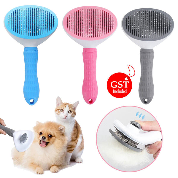 2xPet Dog Cat Grooming Comb Brush Tool Gently Removes Loose Undercoat Knots Mats