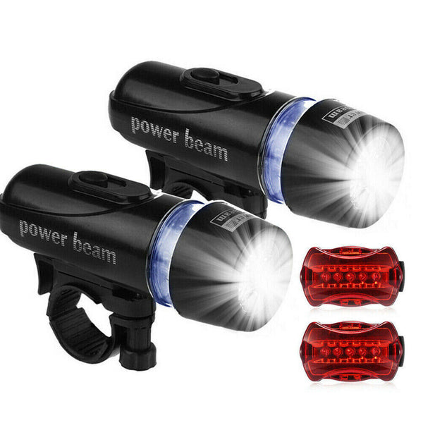 2x Front Rear Bike Light LED Bicycle Tail Lights Waterproof Flashlight Headlight