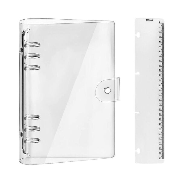 Transparent A4/A5/A6/A7 Plastic Folder Binder Loose Leaf Ring Notebook Planner