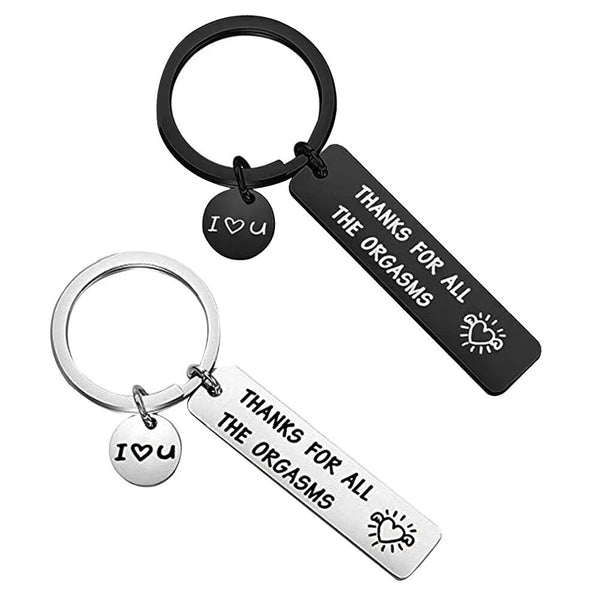 THANKS FOR ALL THE ORGASMS FUNNY FRIENDS COUPLE GIFT KEY RING KEYCHAIN KEYRING