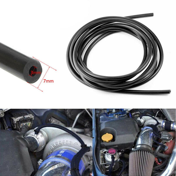 3 Meters  Silicone Vacuum Hose Gas Oil Fuel Line Tube 3MM For Car Motorcycle