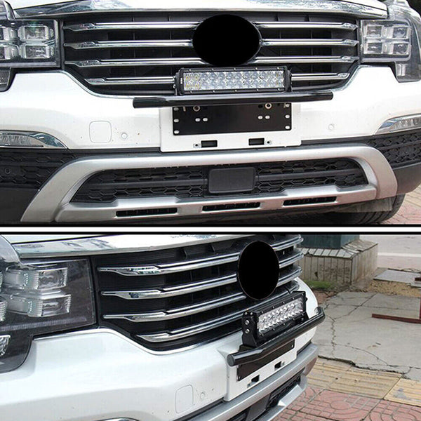 Light LED Bracket License Number Plate Frame Holder Bull Bar Bumper Mount