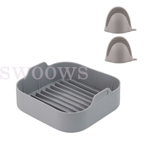 Reusable Air Fryer Accessories Basket Silicone Pot Baking Tray Mat Oven Nonstick