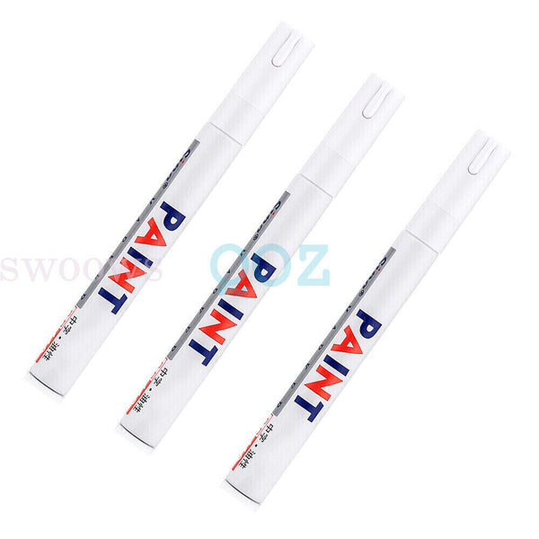 4x Waterproof White Paint Pens Permanent Marker Pen For Car Rubber Tyre Tire