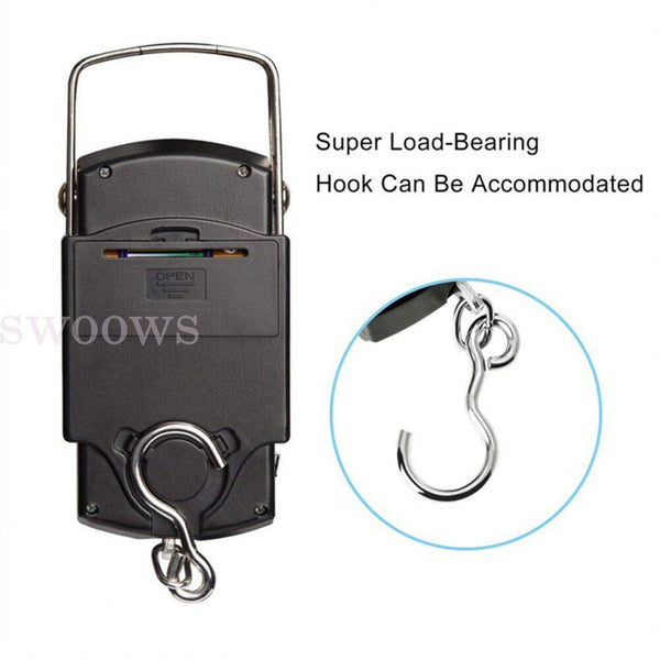 50KG LCD Digital Travel Fishing Luggage Hanging Electronic Hook Weighing Scale