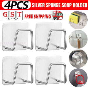 4PCS sponge holder Soap Hook Sinks Suction Holder Kitchen Dish Sink Rack