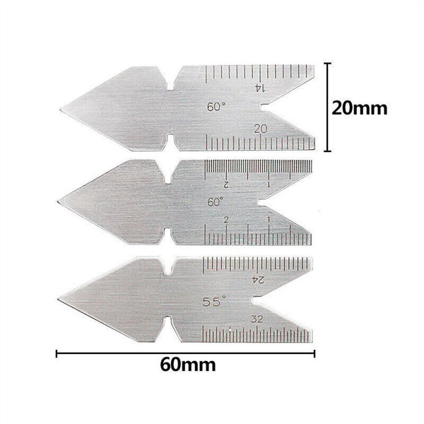 3PCS Centre Fishtail Thread Screw Cutting Cut Gauge Degree Angle Lathe Tool