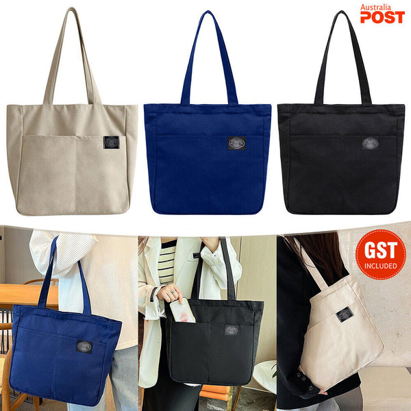 Women Canvas Tote Bag Casual Handbag Shoulder Bag Large Capacity Shopping Bag