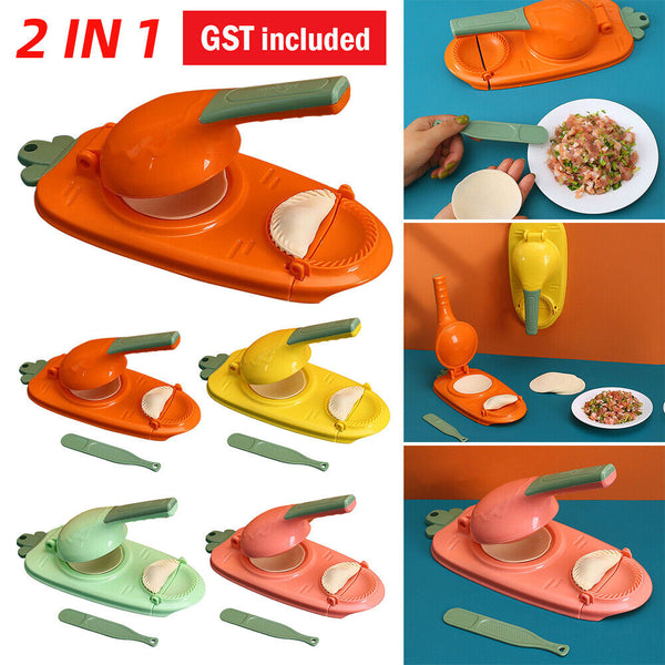 1-4 2IN1 Manual Dumpling Maker Dumpling Skin Press Dough Presser Mold With Spoon