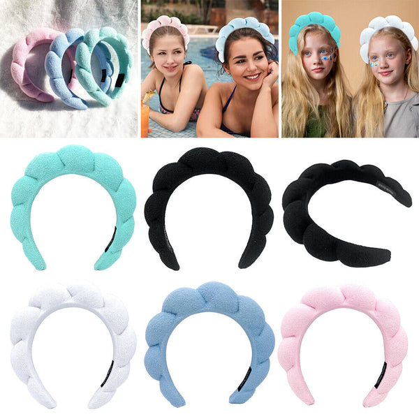 1/5x Spa Headband Sponge Spa Headband for Washing Face Facial Makeup Headband