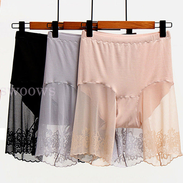 Women Under Skirt Safety Invisible Slip Shorts Underwear Slim Panty Women AU