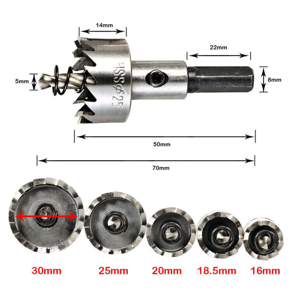 HSS Hole Saw Tooth Kit HSS Stainless Steel Drill Bit Set Cutter for Metal Wood