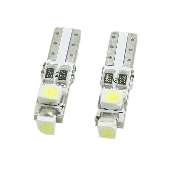 1-10pcs of T5 White 3 SMD SUPER BRIGHT 3528 LED Side Car Light Wedge Bulb DC 12V