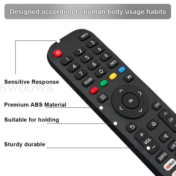 TV Remote Control for HISENSE VIDAA EN2Q30H 32A4G 40A4G 43A4G