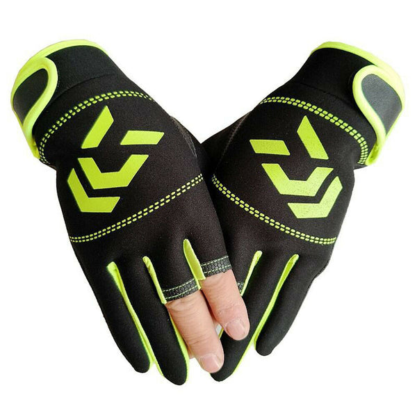 Anti-slip Fishing Gloves 3 Fingerless Waterproof Sun Protection Fish Gloves