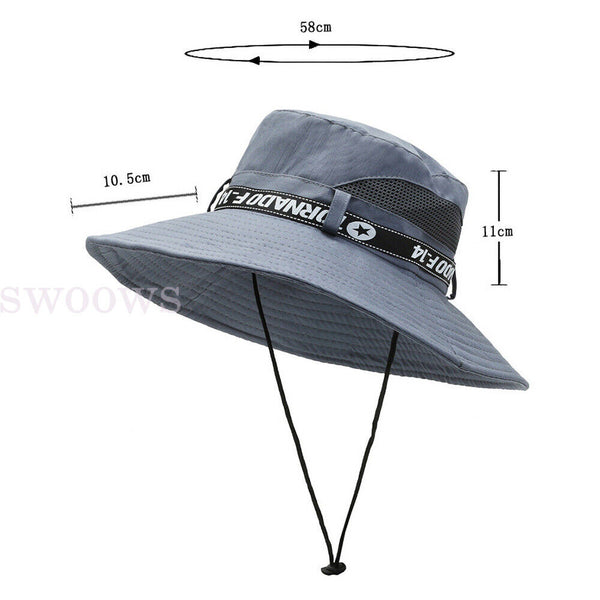 Outdoor UV Protection Sun Hat Wide Brim Cap Quick-Drying Hat For Fishing Hiking