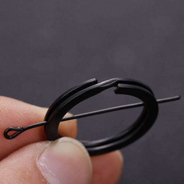 30pcs Key Ring Chain Split Rings Heavy Duty Keychain Accessories Gift 25mm black