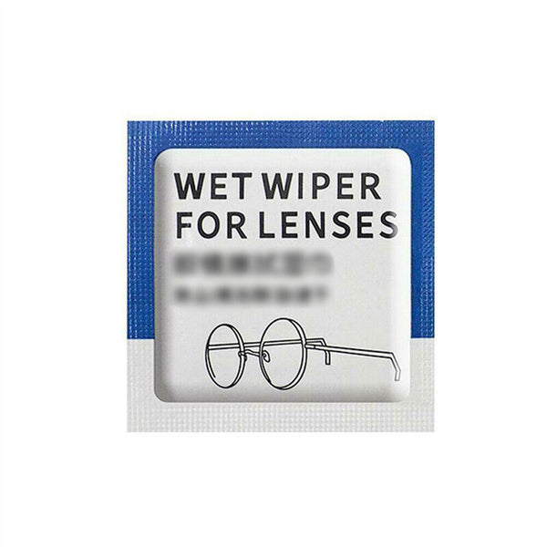 100Pcs Glasses Cleaner Wet Wipes Cleaning Lens Disposable Anti Fog Portable AU