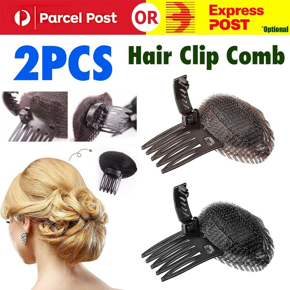 2PCS DIY Invisible Hair Volume Increase Fluffy Puff Sponge Pad Clip Comb YYDS