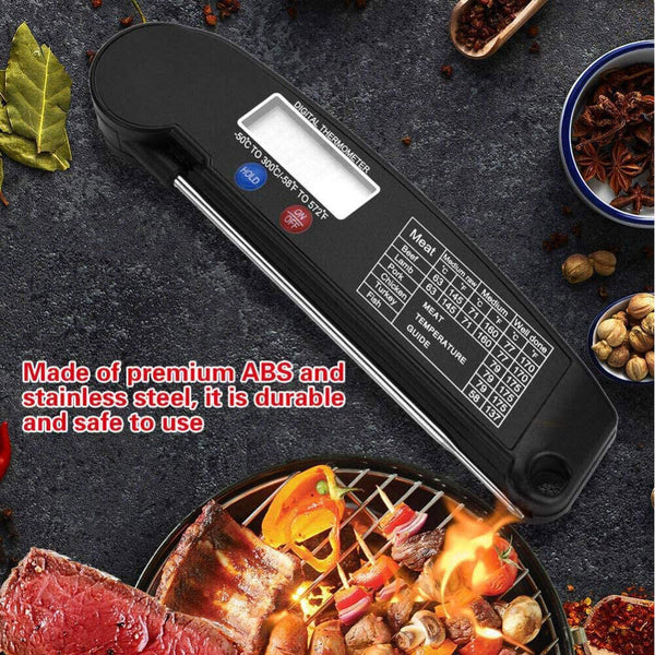 Foldable Digital Thermometer Probe Temperature Kitchen Cooking Food BBQ Meat Jam