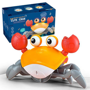 Electric Music Crawling Crab Baby Toy LED Light Up Kids Toddler Interactive Toys