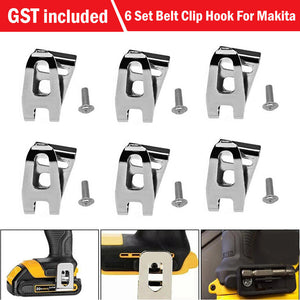 6 Set Belt Clip Hook For Makita 18V LXT Cordless Drills Impact Driver Power Tool