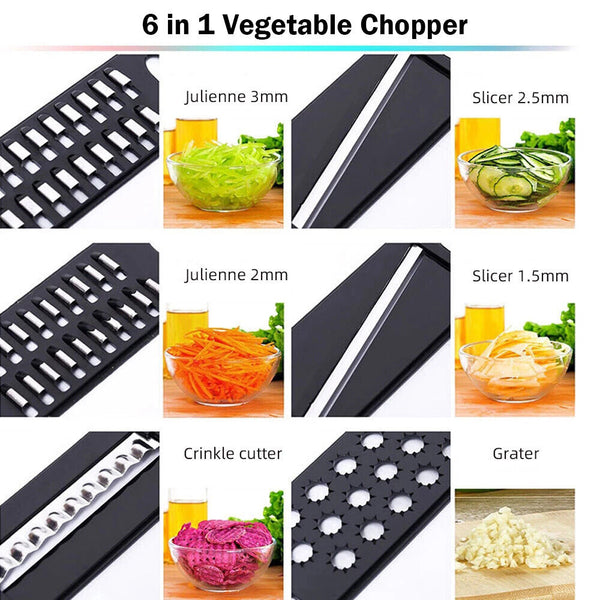 Professional Mandolin Slicer Julienne Cutter Chopper Fruit Vegetable Veg Peeler