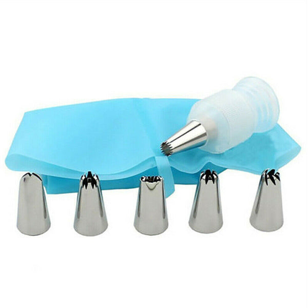 24pcs Nozzle+ Silicone Icing Piping Bags Cream Pastry Set Cake Decorating Tools