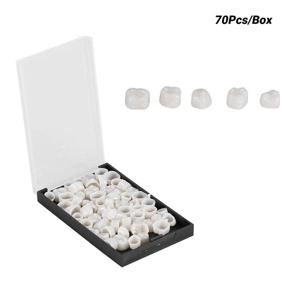 70pcs/box Temporary Crowns Posteriors Anteri Molar Resin Tooth Teeth Caps Dental