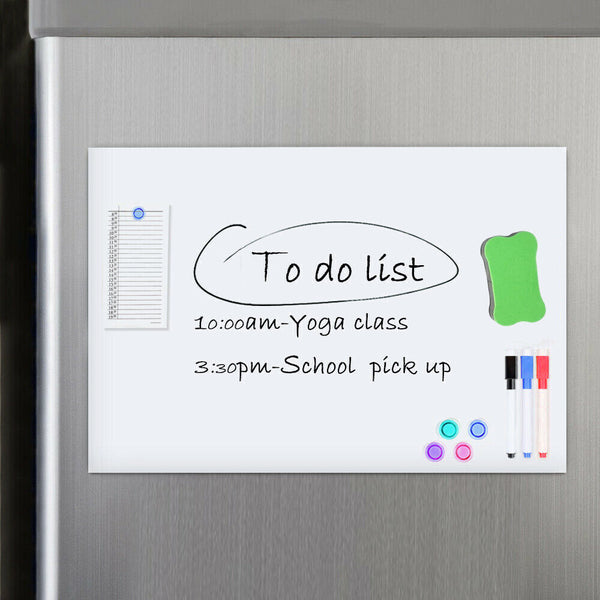 A3 Soft Magnetic Whiteboard for Fridge 400X300MM with 3 markers & an Eraser