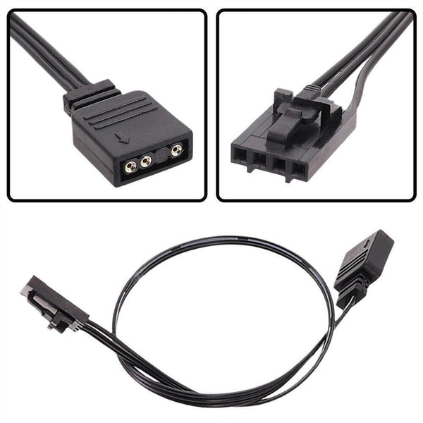 4 Pin RGB to Standard ARGB 5V 3 Pin Connector w/ C GX Adapter For Corsair FAST