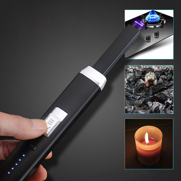 Electronic USB Rechargeable Pulse Arc Candle Lighter Kitchen Camping Stove BBQ