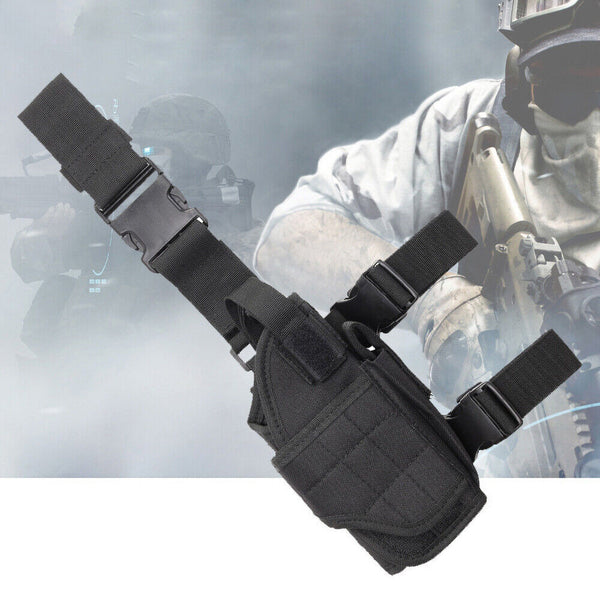 1/2PCS Tactical Thigh Holster Gun Leg Hunt Military Sports Pistol Pouch Puttee