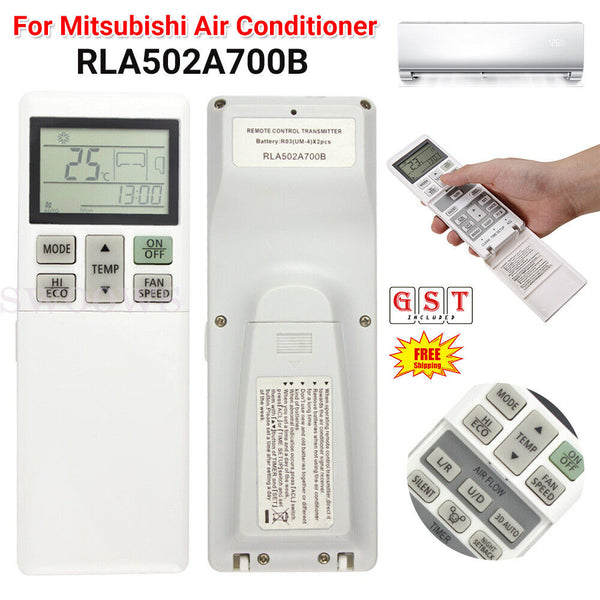 Remote Control Replacement For Mitsubishi Air Conditioner Heavy Ind RLA502A700B