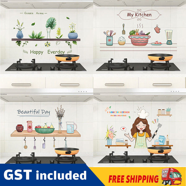 Kitchen Desk Home Decor Transparent Backsplash Waterproof Oil Proof Wall Sticker