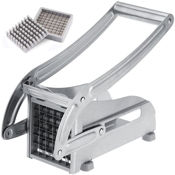 Stainless French Fries Slicer Potato Chip Cutter Chipper Chopper Maker +2 Blades