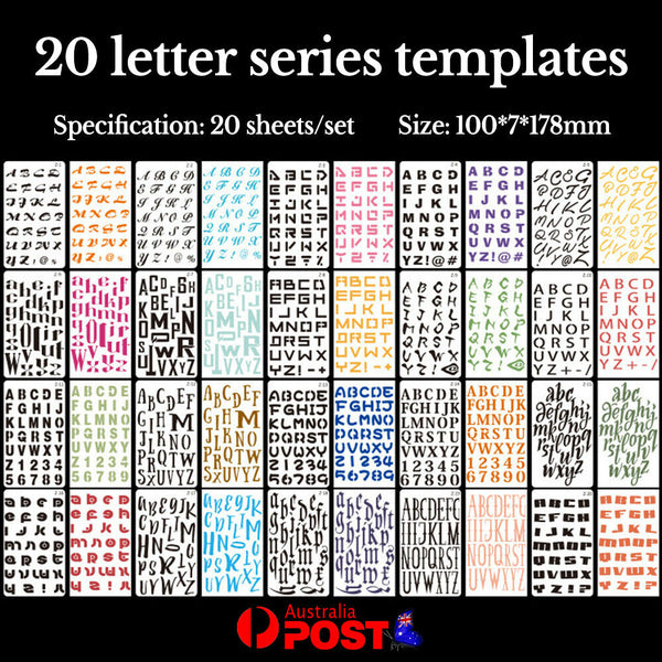 18/20x Letters Alphabt Painting Stencils Templates Scrapbooking/Paper Craft/DIY