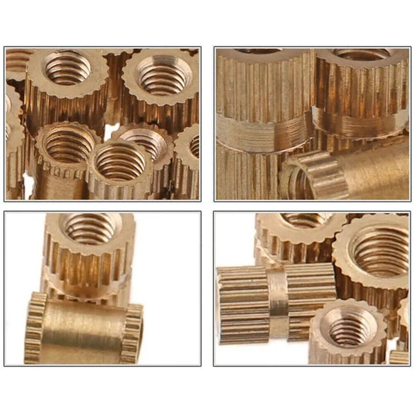 330pcs M2-M5 Thread Knurled Brass Threaded Heat Set Heat Resistant Insert AU