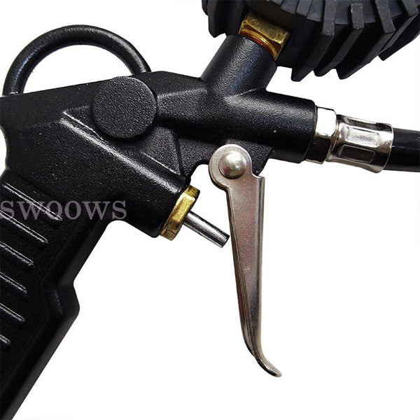 Tyre Pressure Gauge Air Tire Inflator Car Motorcycle Pump Hose Compressor Tool