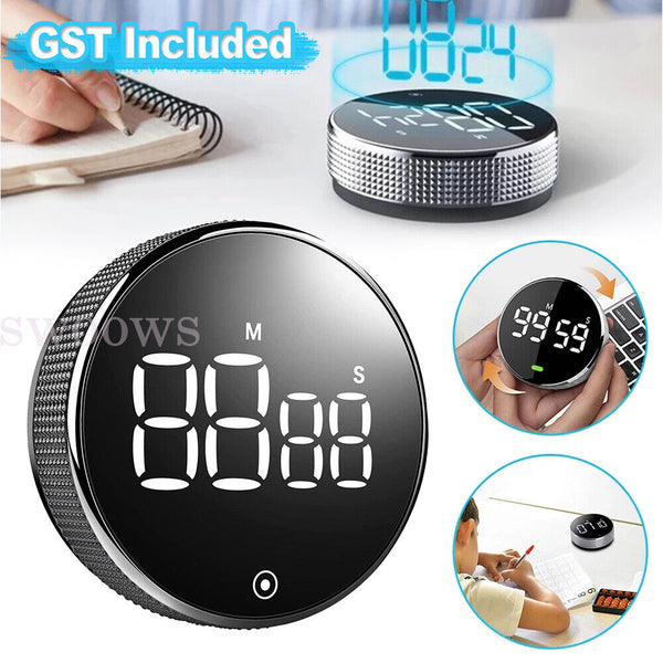 Magnetic Digital Kitchen Timer LED Countdown Cooking Work Loud Alarm Stopwatch